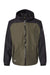 Dri Duck 5335 Mens Torrent Waterproof Full Zip Hooded Jacket Olive Green/Black Flat Front