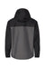Dri Duck 5335 Mens Torrent Waterproof Full Zip Hooded Jacket Charcoal Grey/Black Flat Back