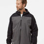 Dri Duck Mens Torrent Wind & Waterproof Full Zip Hooded Jacket - Charcoal Grey/Black - NEW