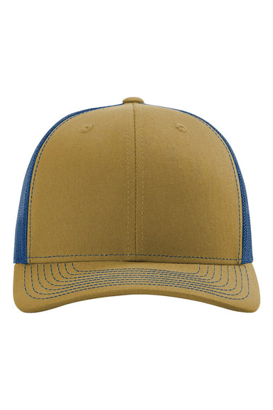 Richardson 112 Mens Snapback Trucker Hat Biscuit/True Blue Flat Front