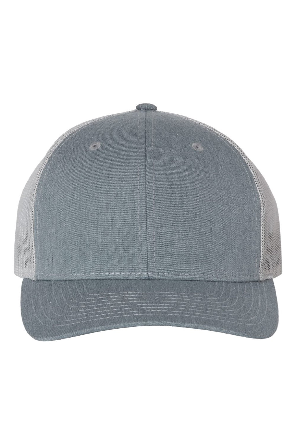 Richardson Hats 112 Mens Snapback Trucker Hat Heather Grey/Light Grey Flat Front