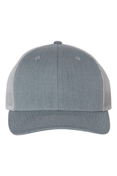 Richardson Hats 112 Mens Snapback Trucker Hat Heather Grey/Light Grey Flat Front