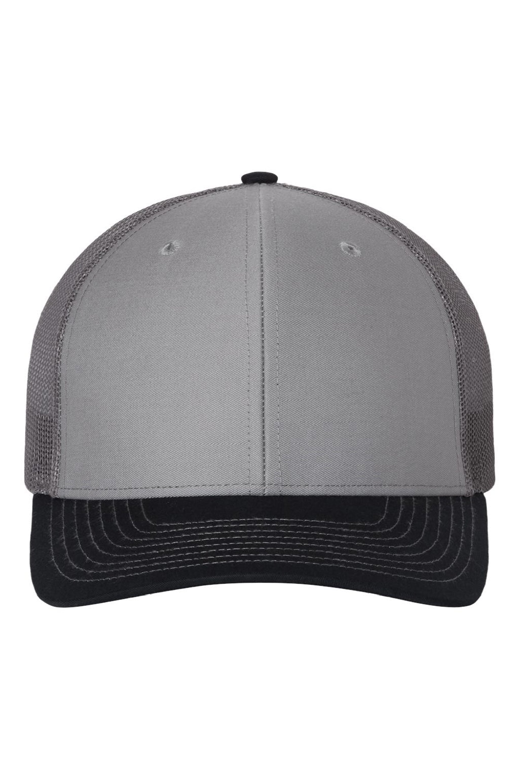 Richardson Hats 112 Mens Snapback Trucker Hat Grey/Charcoal Grey/Navy Blue Flat Front