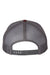 Richardson Hats 112 Mens Snapback Trucker Hat Heather Grey/Charcoal Grey/Maroon Flat Back
