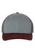 Richardson Hats 112 Mens Snapback Trucker Hat Heather Grey/Charcoal Grey/Maroon Flat Front
