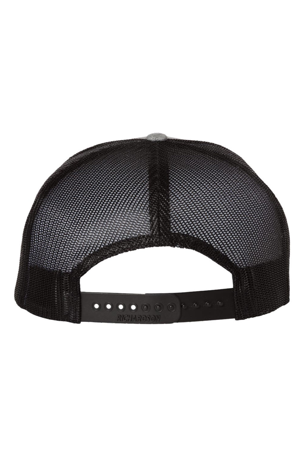 Richardson Hats 511 Mens Wool Blend Flat Bill Snapback Trucker Hat Heather Grey/Black Flat Back