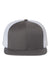 Richardson Hats 511 Mens Wool Blend Flat Bill Snapback Trucker Hat Charcoal Grey/White Flat Front