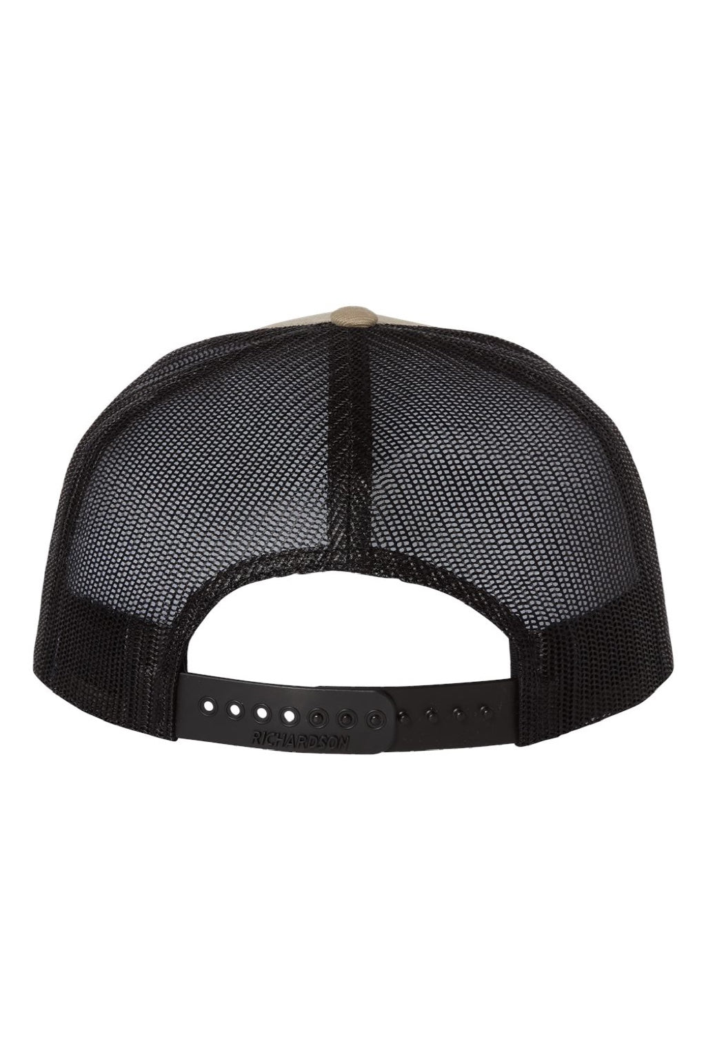 Richardson Hats 511 Mens Wool Blend Flat Bill Snapback Trucker Hat Khaki/Black Flat Back