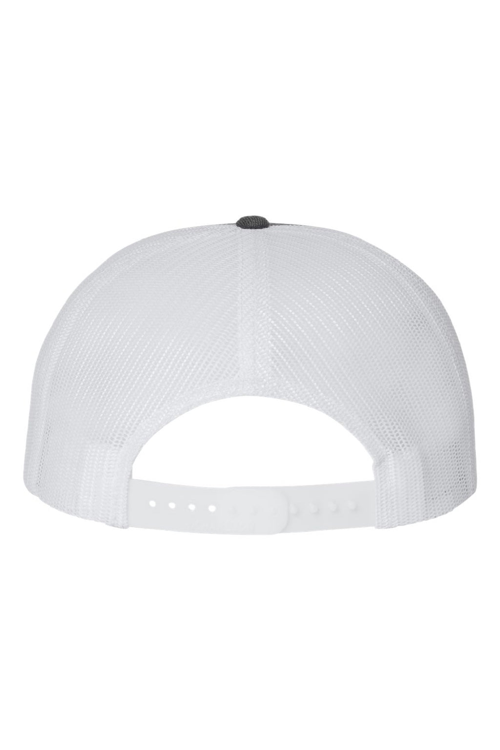 Richardson Hats 511 Mens Wool Blend Flat Bill Snapback Trucker Hat Heather Charcoal Grey/White Flat Back