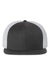 Richardson Hats 511 Mens Wool Blend Flat Bill Snapback Trucker Hat Heather Charcoal Grey/White Flat Front