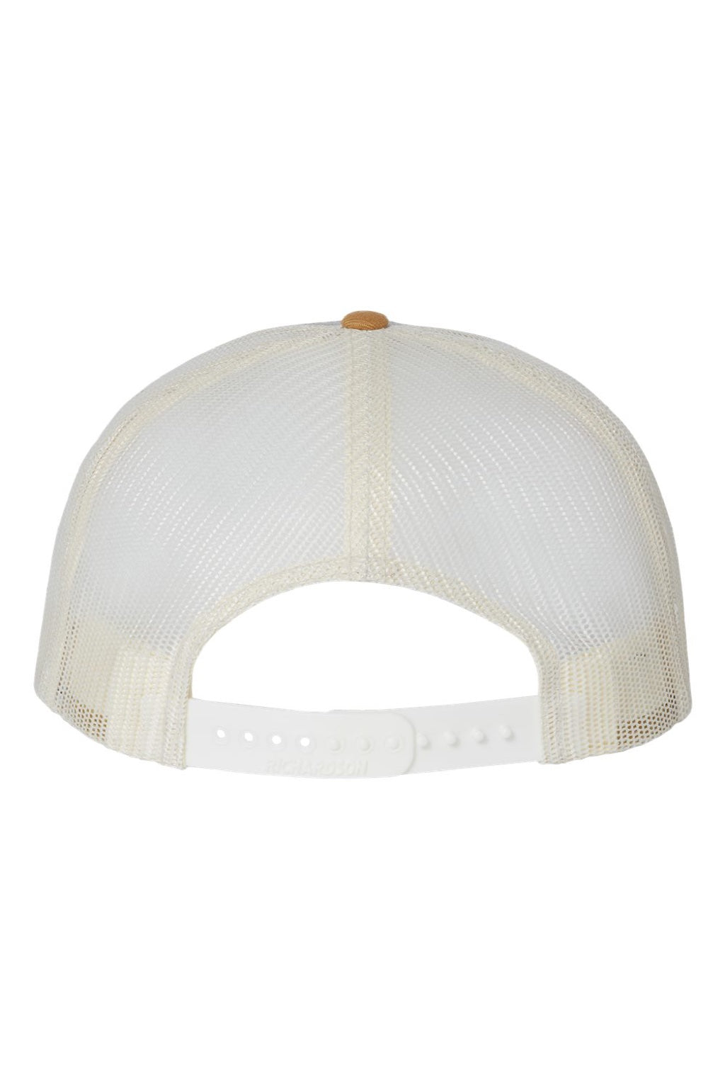 Richardson Hats 511 Mens Wool Blend Flat Bill Snapback Trucker Hat Heather Grey/Birch/Biscuit Flat Back