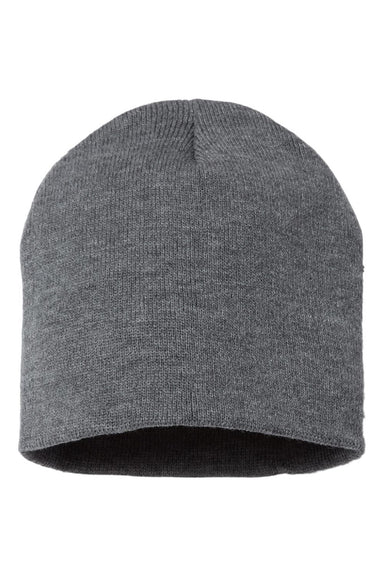 Sportsman Hats SP08 Unisex Beanie Heather Dark Grey Flat Front