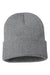Sportsman Hats SP12 Unisex Solid Cuffed Beanie Heather Dark Grey Flat Front