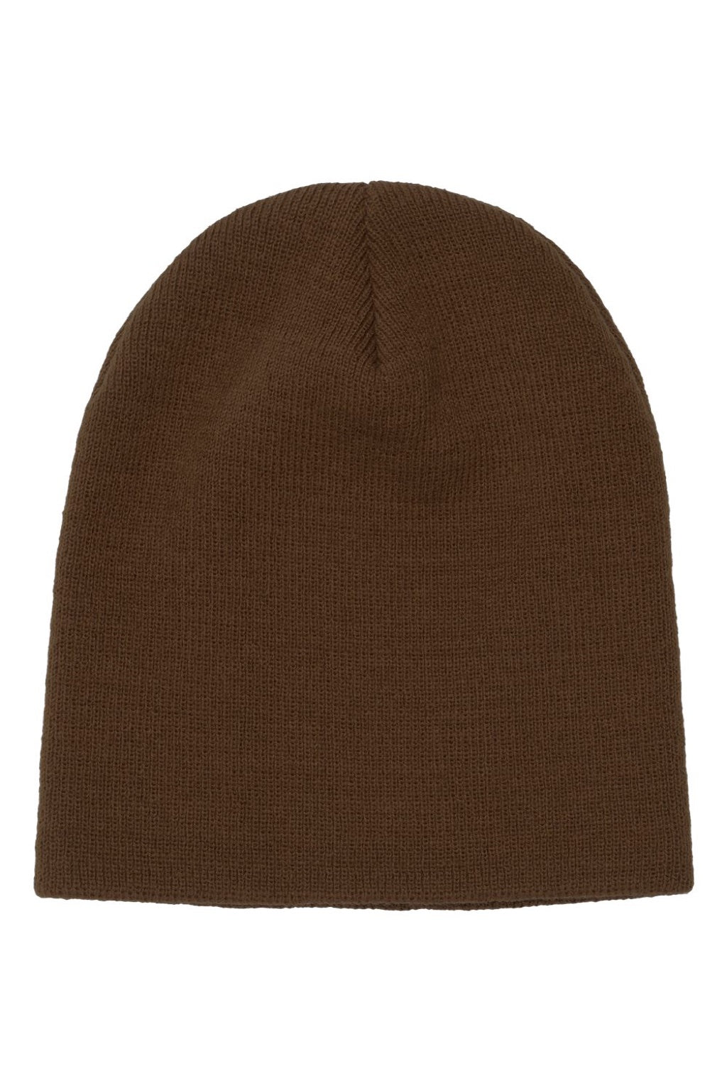 Yupoong Hats 1500KC Unisex Beanie Caramel Brown Flat Front