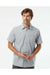 Columbia 157705 Mens Slack Tide Short Sleeve Button Down Camp Shirt Cool Grey Model Front