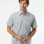 Columbia Mens Slack Tide Moisture Wicking Short Sleeve Button Down Camp Shirt w/ Pocket - Cool Grey - NEW