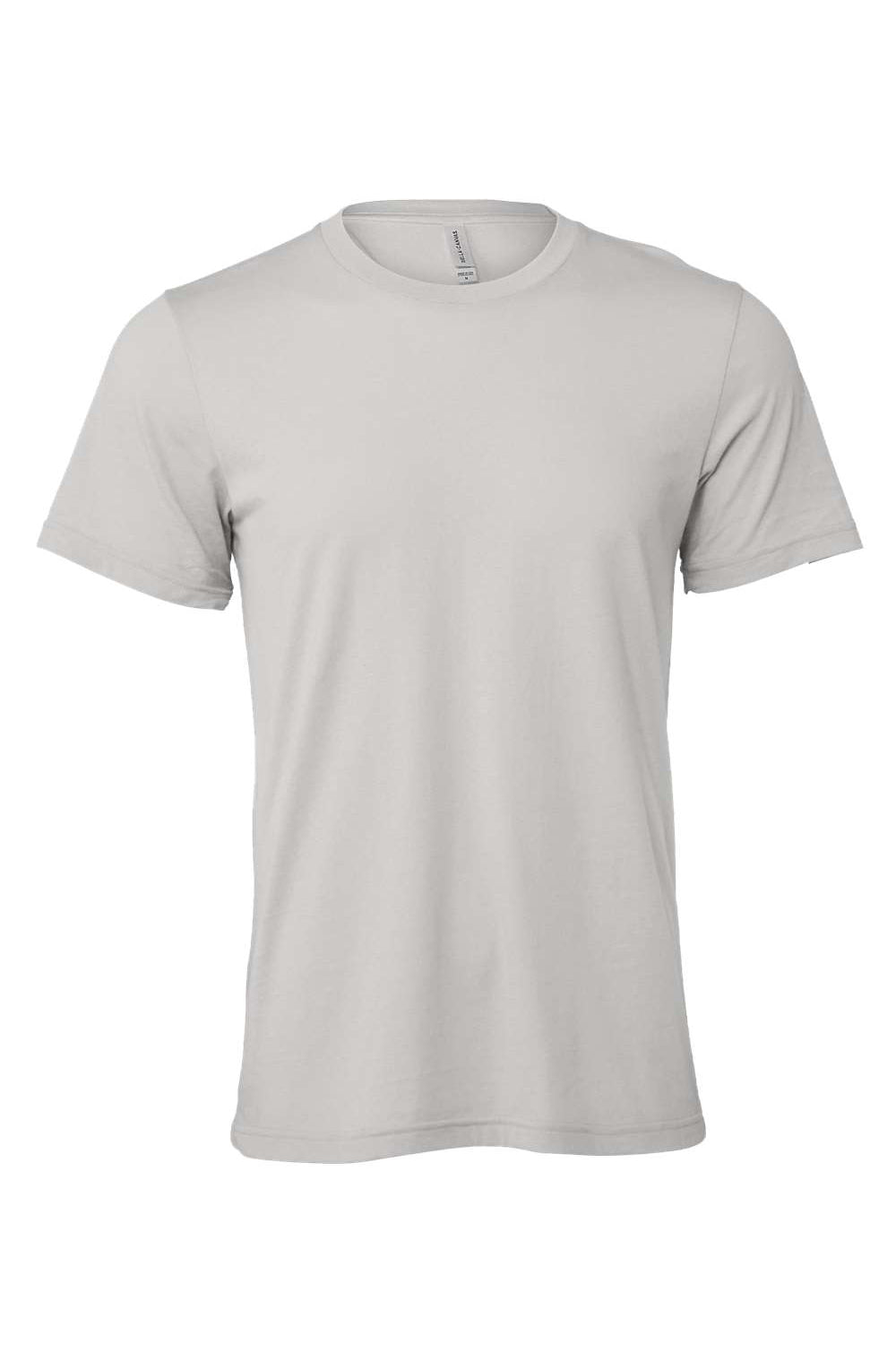 Bella + Canvas BC3001/3001C Mens Jersey Short Sleeve Crewneck T-Shirt Solid Athletic Grey Flat Front