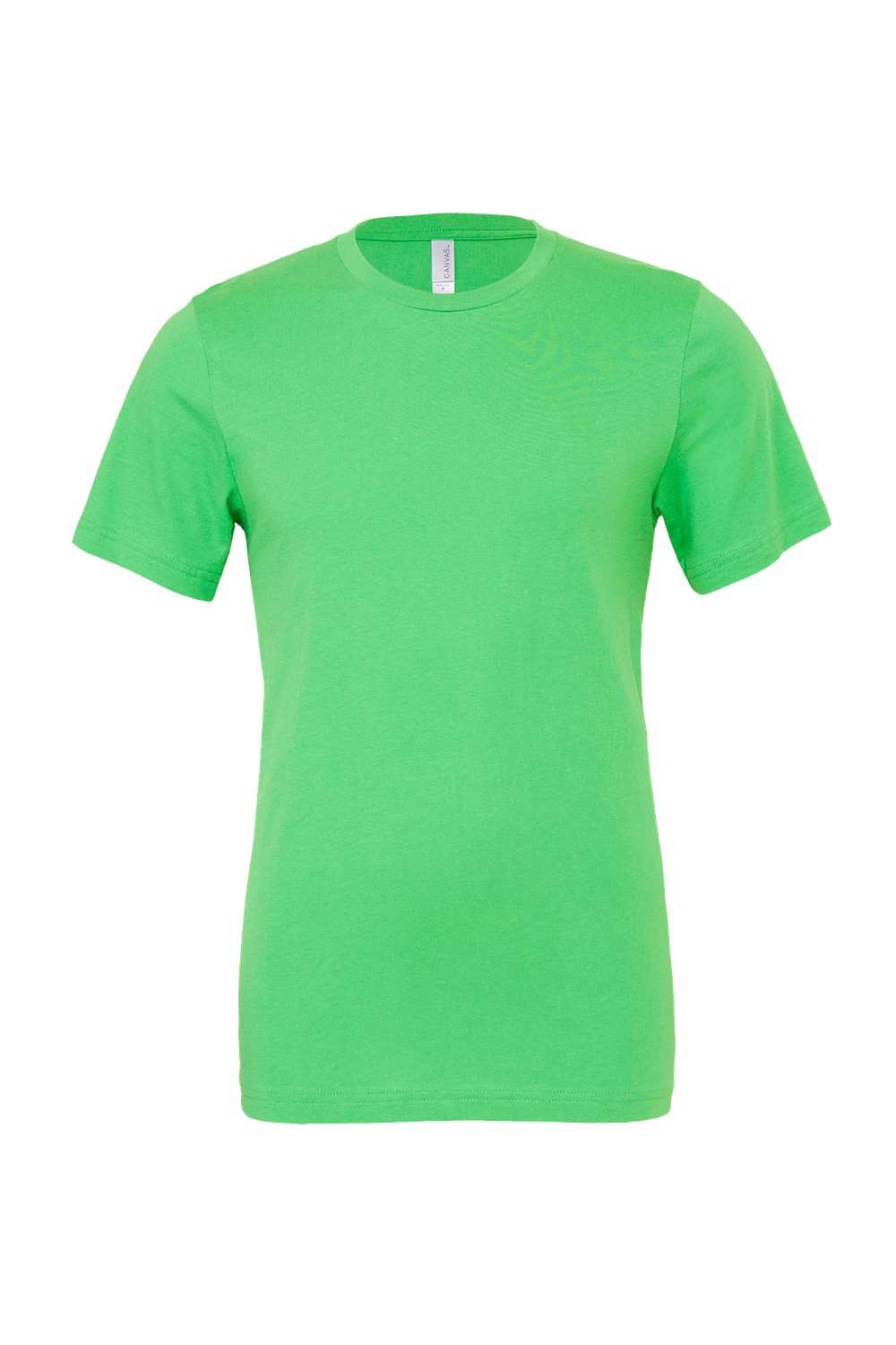 Bella + Canvas BC3001/3001C Mens Jersey Short Sleeve Crewneck T-Shirt Synthetic Green Flat Front