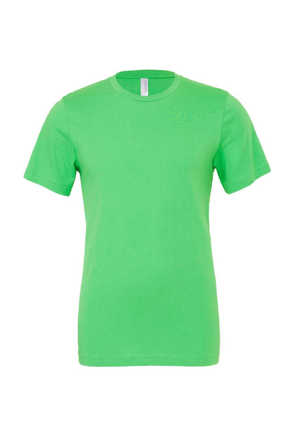 Bella + Canvas BC3001/3001 Mens Jersey Short Sleeve Crewneck T-Shirt Synthetic Green Flat Front