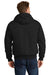 CornerStone J763H/TLJ763H Mens Duck Cloth Full Zip Hooded Jacket Black Model Back