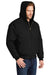 CornerStone J763H/TLJ763H Mens Duck Cloth Full Zip Hooded Jacket Black Model 3q