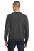 Jerzees 91M/91MR Mens Vintage Snow French Terry Crewneck Sweatshirt Heather Black Model Back