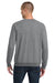 Jerzees 91M/91MR Mens Vintage Snow French Terry Crewneck Sweatshirt Heather Charcoal Grey Model Back
