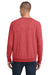 Jerzees 91M/91MR Mens Vintage Snow French Terry Crewneck Sweatshirt Heather Red Model Back