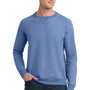 Jerzees Mens Vintage Snow French Terry Crewneck Sweatshirt - Heather Royal Blue