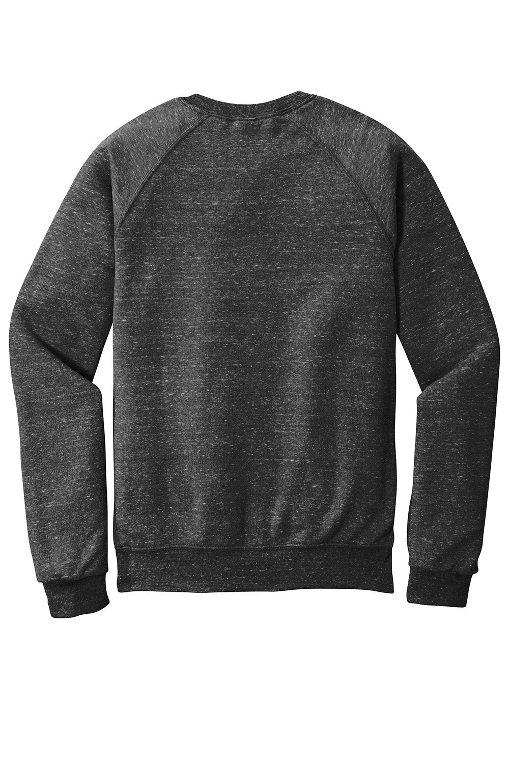 Jerzees 91M/91MR Mens Vintage Snow French Terry Crewneck Sweatshirt Heather Black Flat Back