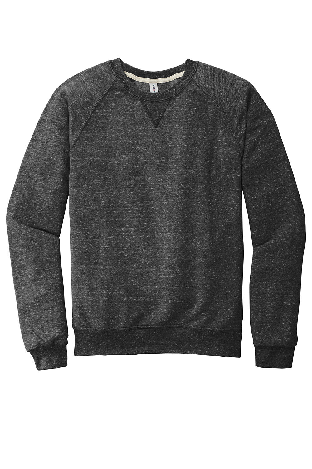 Jerzees 91M/91MR Mens Vintage Snow French Terry Crewneck Sweatshirt Heather Black Flat Front