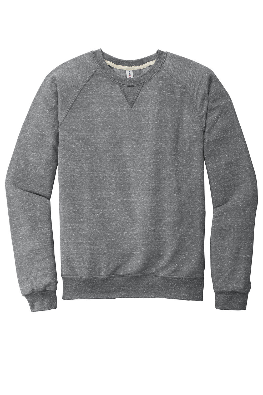 Jerzees 91M/91MR Mens Vintage Snow French Terry Crewneck Sweatshirt Heather Charcoal Grey Flat Front