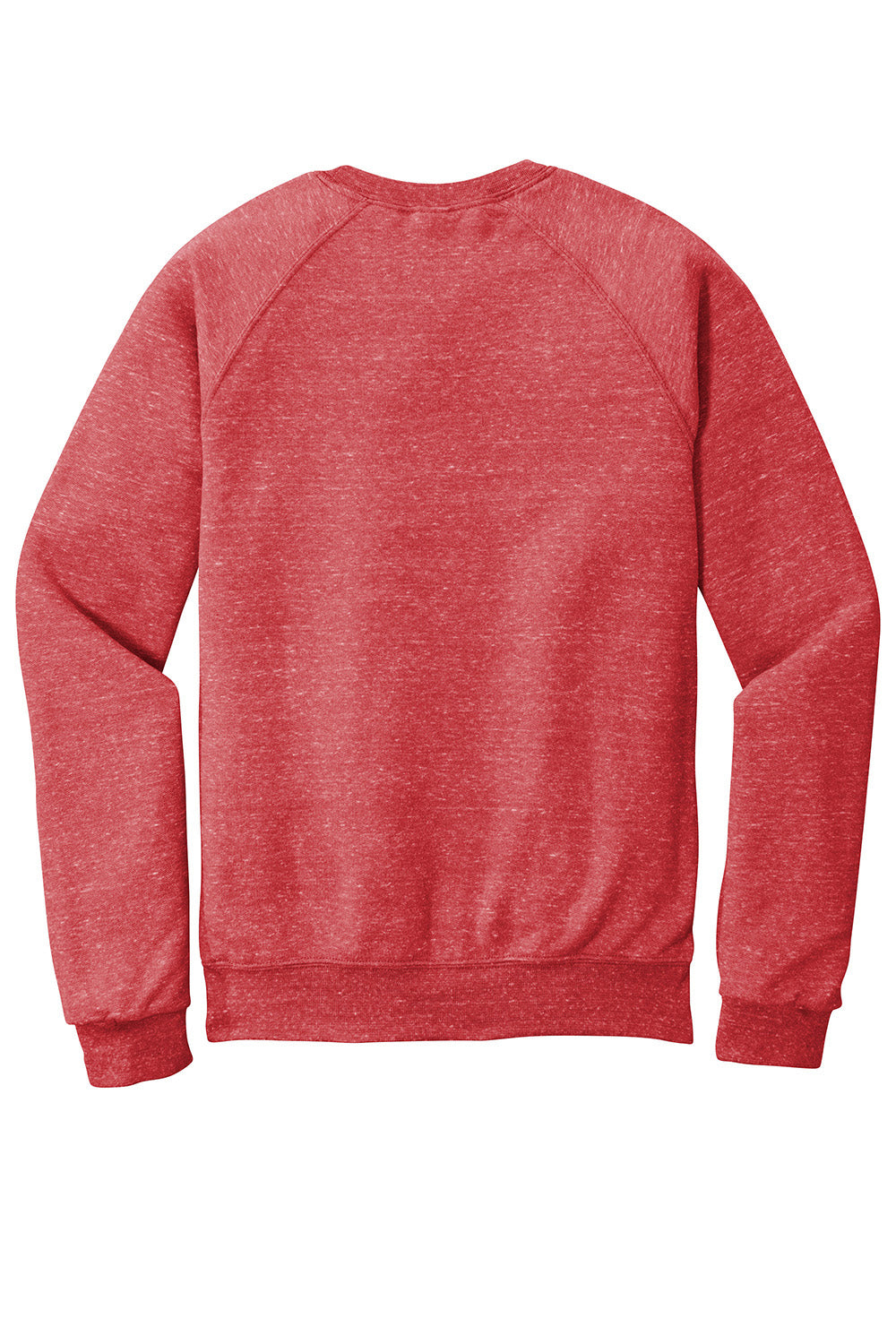 Jerzees 91M/91MR Mens Vintage Snow French Terry Crewneck Sweatshirt Heather Red Flat Back