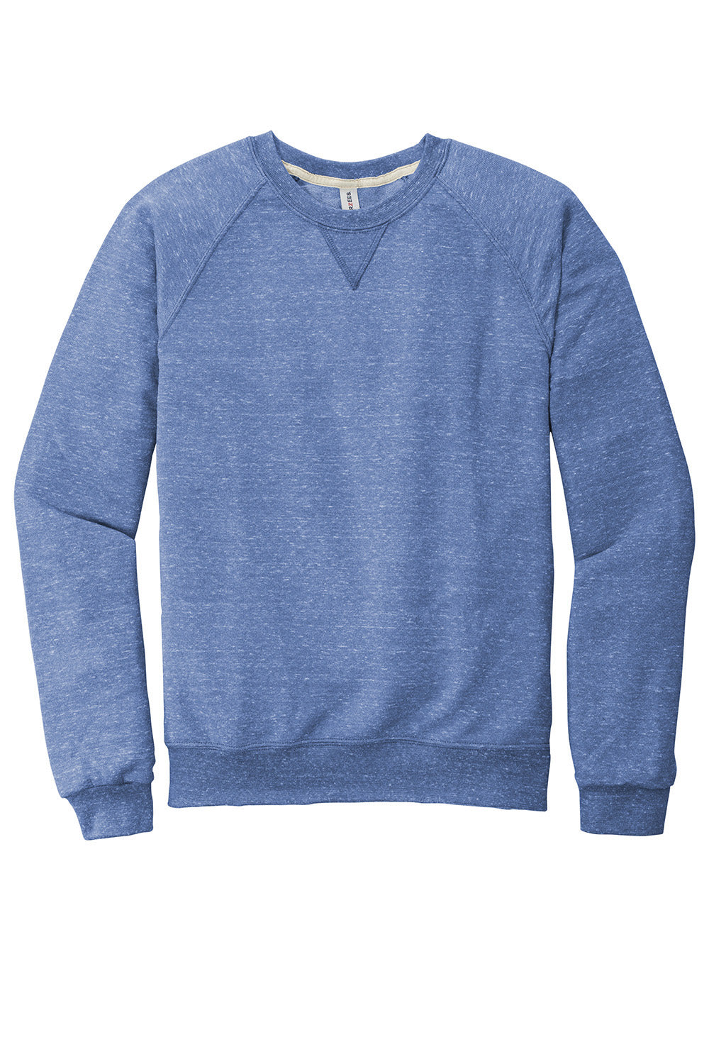 Jerzees 91M/91MR Mens Vintage Snow French Terry Crewneck Sweatshirt Heather Royal Blue Flat Front