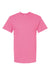 M&O 4800 Mens Gold Soft Touch Short Sleeve Crewneck T-Shirt Azalea Pink Flat Front