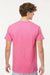 M&O 4800 Mens Gold Soft Touch Short Sleeve Crewneck T-Shirt Azalea Pink Model Back