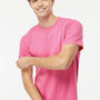 M&O Mens Gold Soft Touch Short Sleeve Crewneck T-Shirt - Azalea Pink