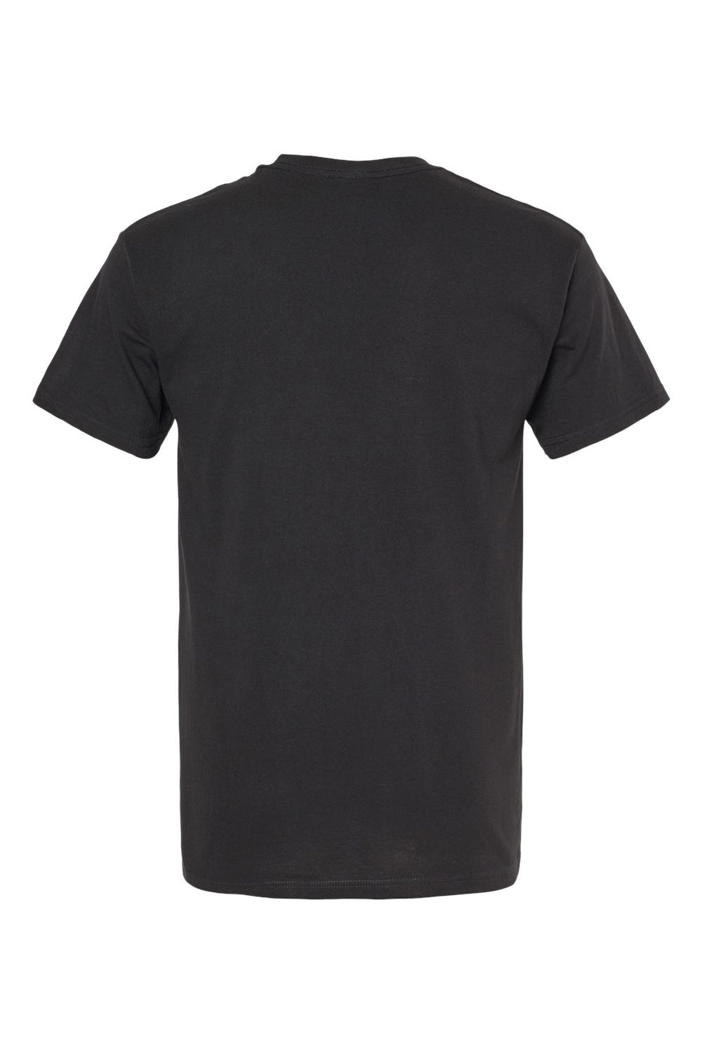 M&O 4800 Mens Gold Soft Touch Short Sleeve Crewneck T-Shirt Black Flat Back