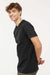 M&O 4800 Mens Gold Soft Touch Short Sleeve Crewneck T-Shirt Black Model Side