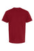 M&O 4800 Mens Gold Soft Touch Short Sleeve Crewneck T-Shirt Cardinal Red Flat Back