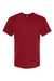 M&O 4800 Mens Gold Soft Touch Short Sleeve Crewneck T-Shirt Cardinal Red Flat Front