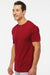 M&O 4800 Mens Gold Soft Touch Short Sleeve Crewneck T-Shirt Cardinal Red Model Side
