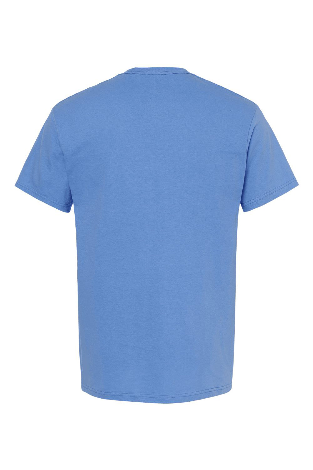 M&O 4800 Mens Gold Soft Touch Short Sleeve Crewneck T-Shirt Carolina Blue Flat Back