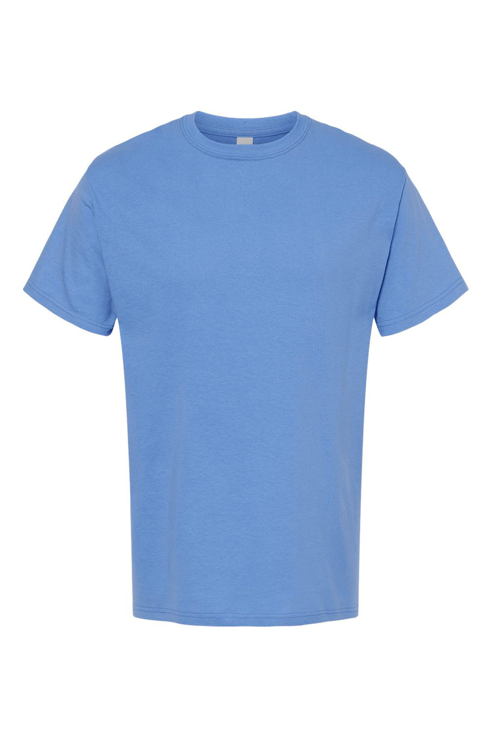 M&O 4800 Mens Gold Soft Touch Short Sleeve Crewneck T-Shirt Carolina Blue Flat Front