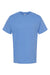 M&O 4800 Mens Gold Soft Touch Short Sleeve Crewneck T-Shirt Carolina Blue Flat Front