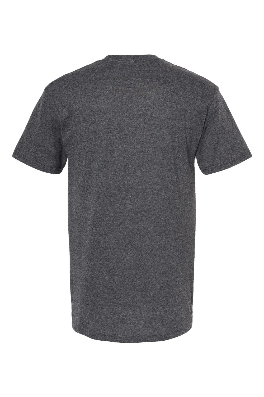 M&O 4800 Mens Gold Soft Touch Short Sleeve Crewneck T-Shirt Heather Dark Grey Flat Back