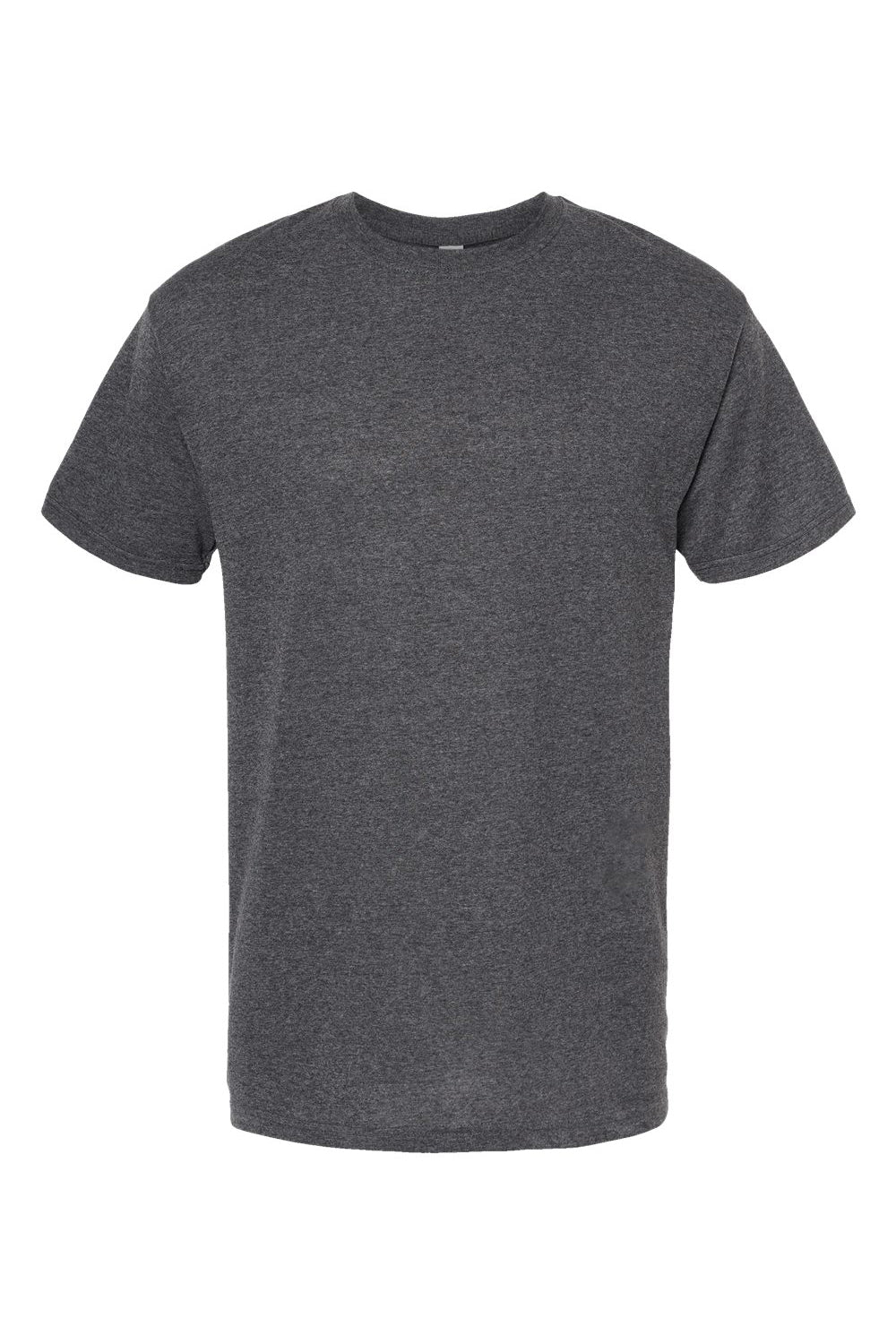M&O 4800 Mens Gold Soft Touch Short Sleeve Crewneck T-Shirt Heather Dark Grey Flat Front
