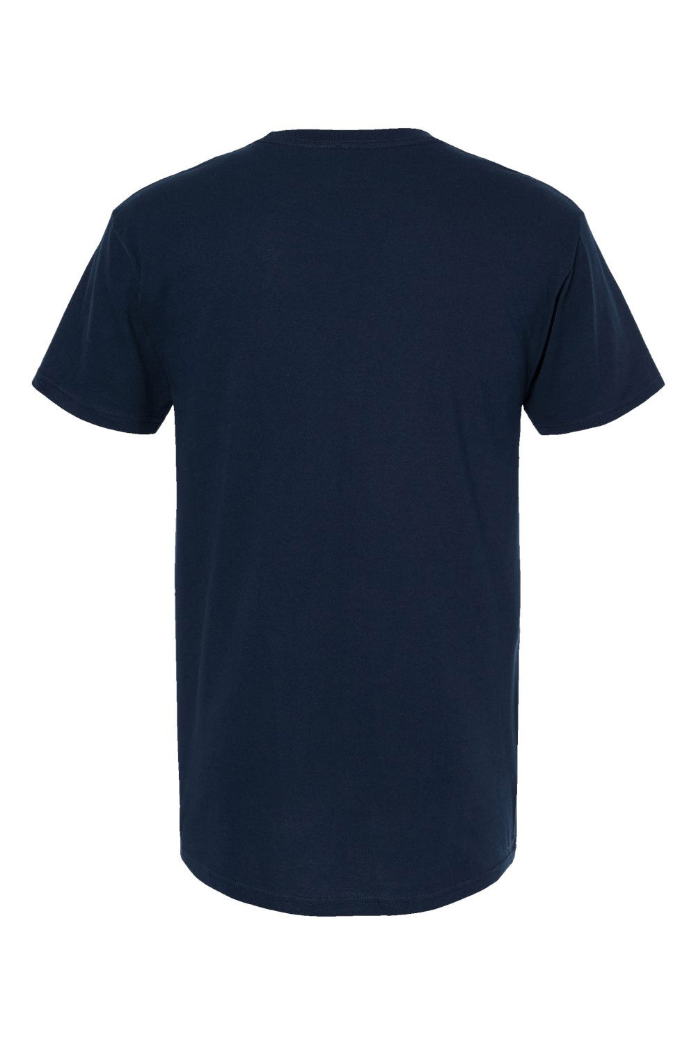 M&O 4800 Mens Gold Soft Touch Short Sleeve Crewneck T-Shirt Deep Navy Blue Flat Back