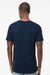M&O 4800 Mens Gold Soft Touch Short Sleeve Crewneck T-Shirt Deep Navy Blue Model Back