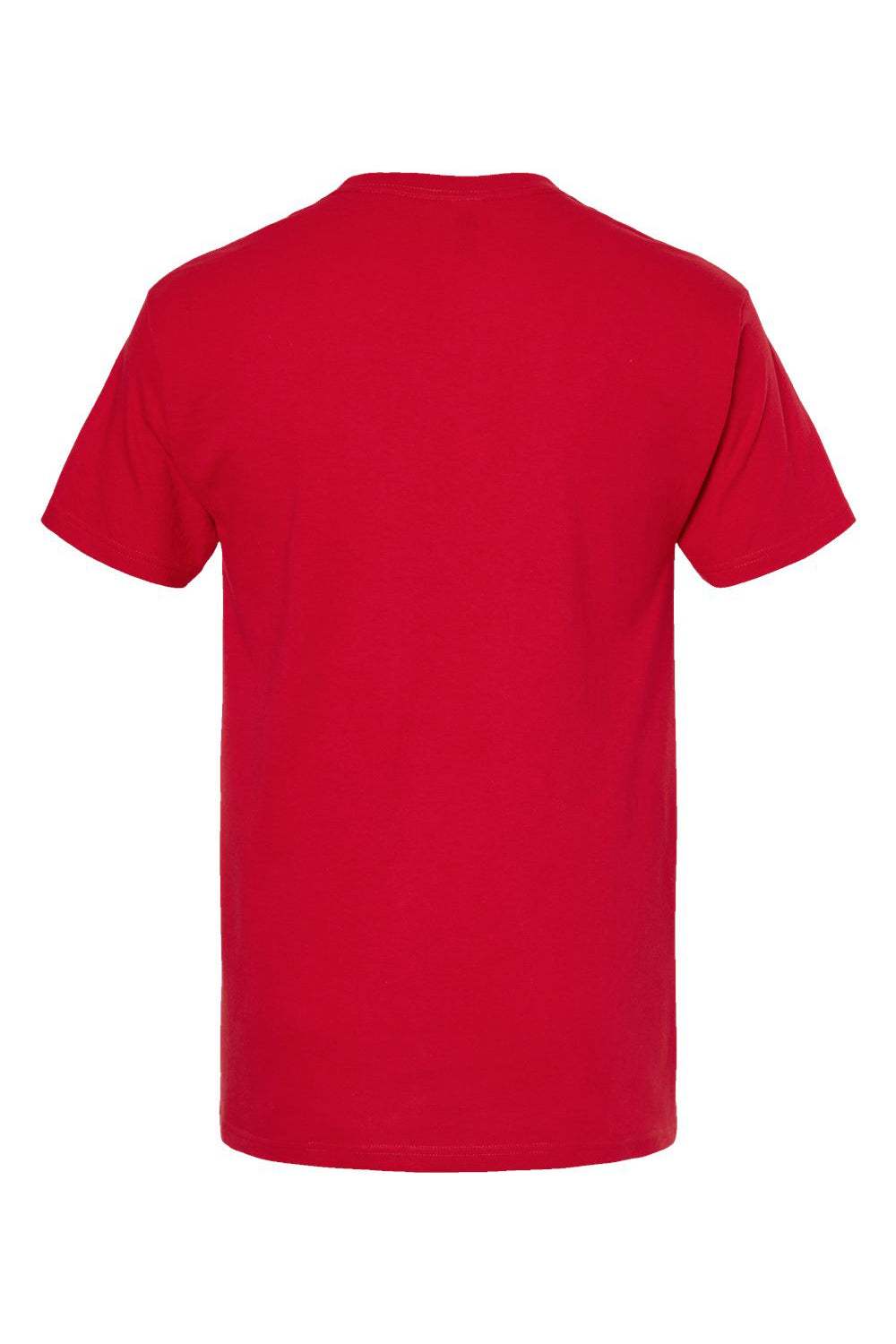 M&O 4800 Mens Gold Soft Touch Short Sleeve Crewneck T-Shirt Deep Red Flat Back